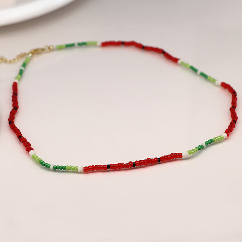 04311 Watermelon beaded necklace