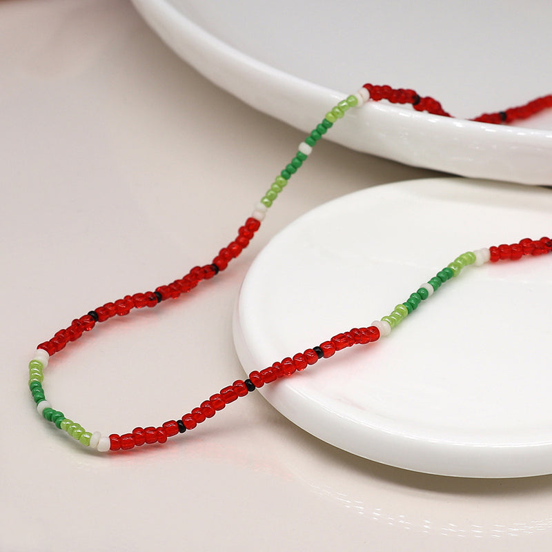 04311 Watermelon beaded necklace