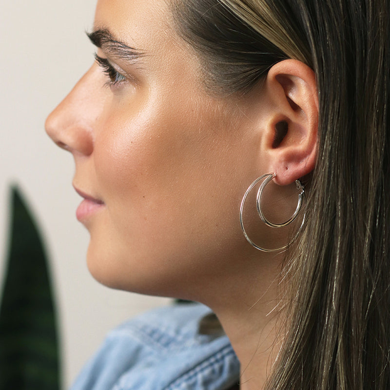 04330 Double Hoop Earrings
