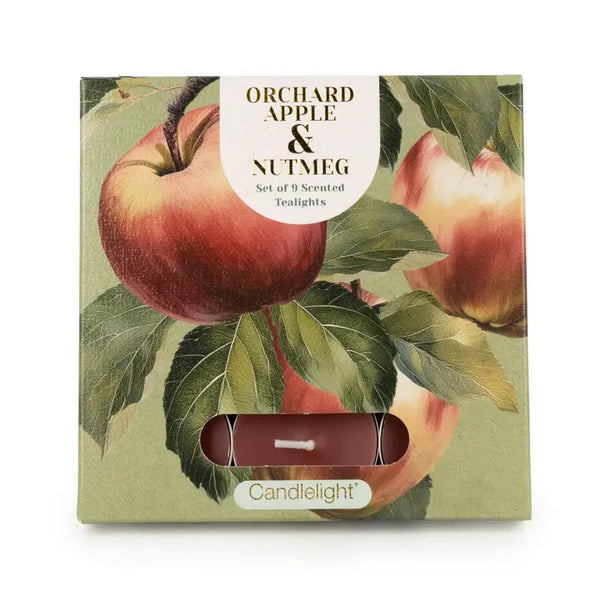 Orchard Apple & Nutmeg Tealights (Set Of 9) By Candle Light