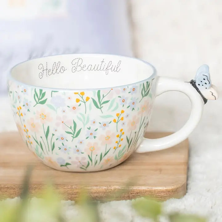 27925 Ditsy Floral Butterfly Mug