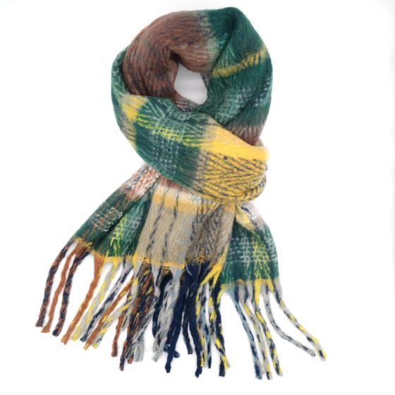 22303 Green Tartan Scarf