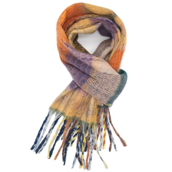 22303 Purple Tartan Scarf