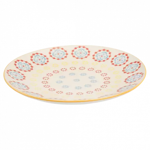 Stoneware Plate Cinnamon Flower By Rex London