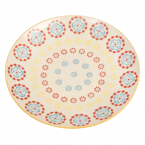 Stoneware Plate Cinnamon Flower By Rex London