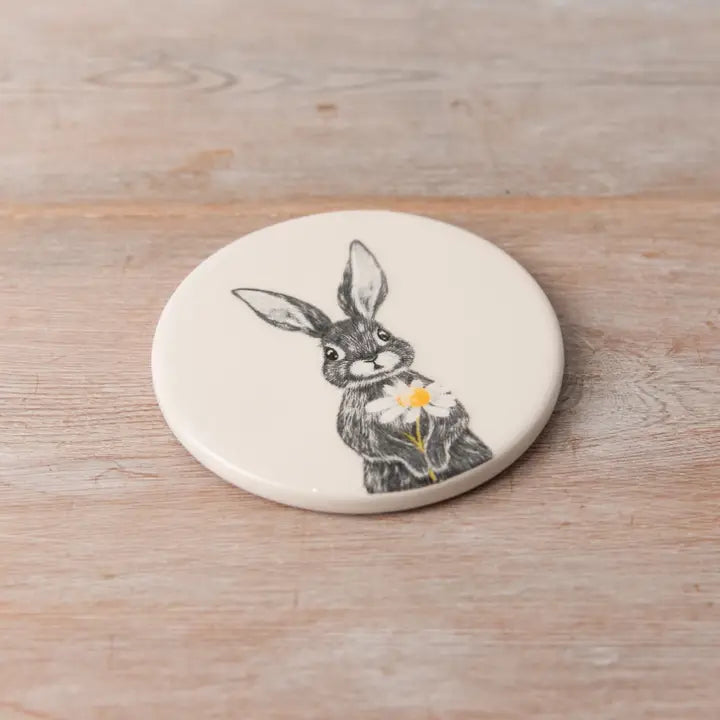 Rabbit Daisy Coaster By Gainsborough Giftware