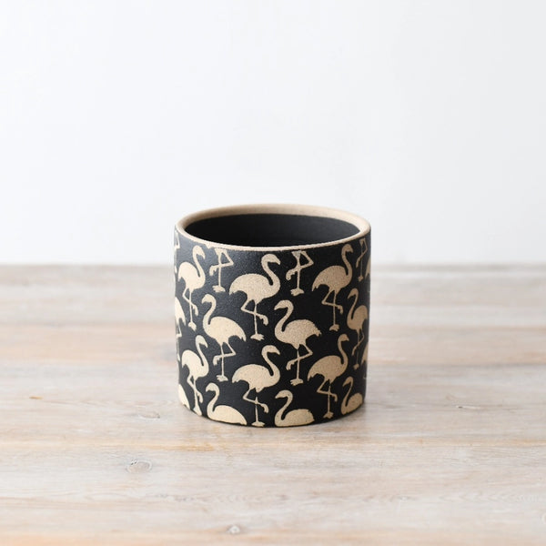 Black Flamingo Planter By Gainsborough Giftware