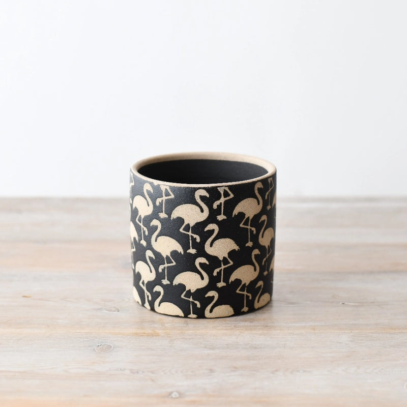 Black Flamingo Planter By Gainsborough Giftware