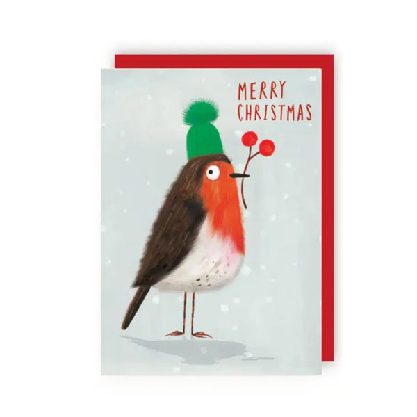 Robin Xmas Greetings Card By Charley Rabbit