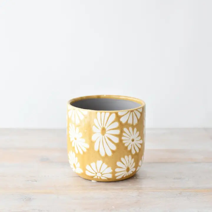 Stoneware Flower Planter By Gainsborough Giftware