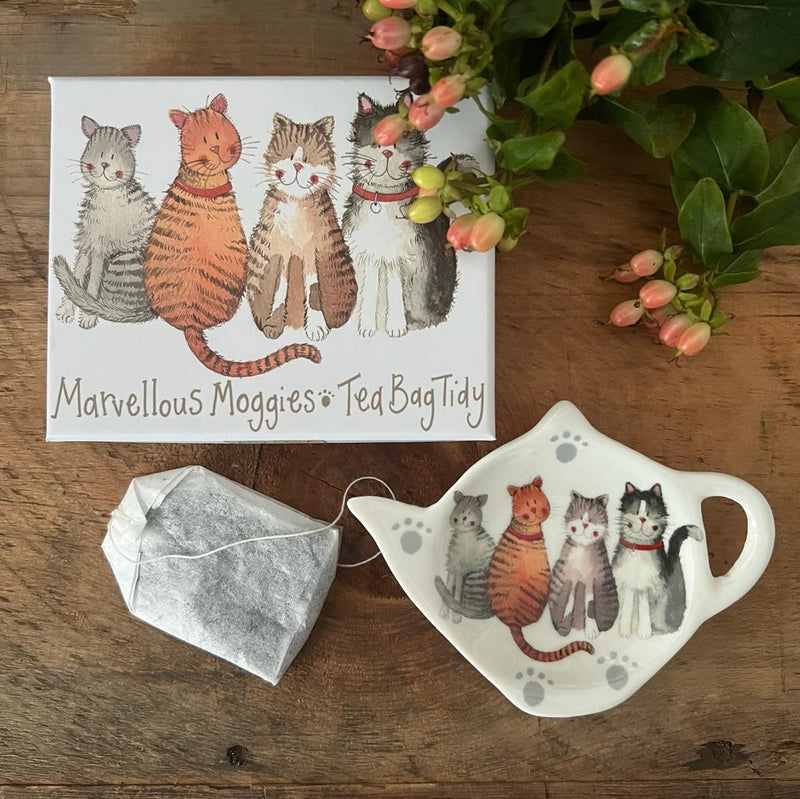 TB02 Marvellous Moggies Tea Bag Tidy