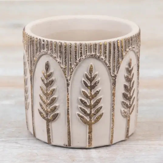 Beige Leaf Planter By Gainsborough Giftware