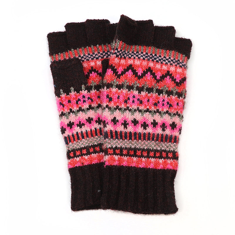 90257 Red Fingerless Gloves By Pom