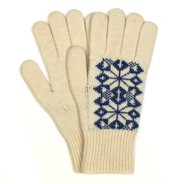 90337 Blue Scandi Star Gloves By Pom