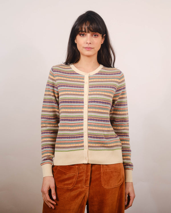 Basic Cardigan in Orkney Fairisle Multi