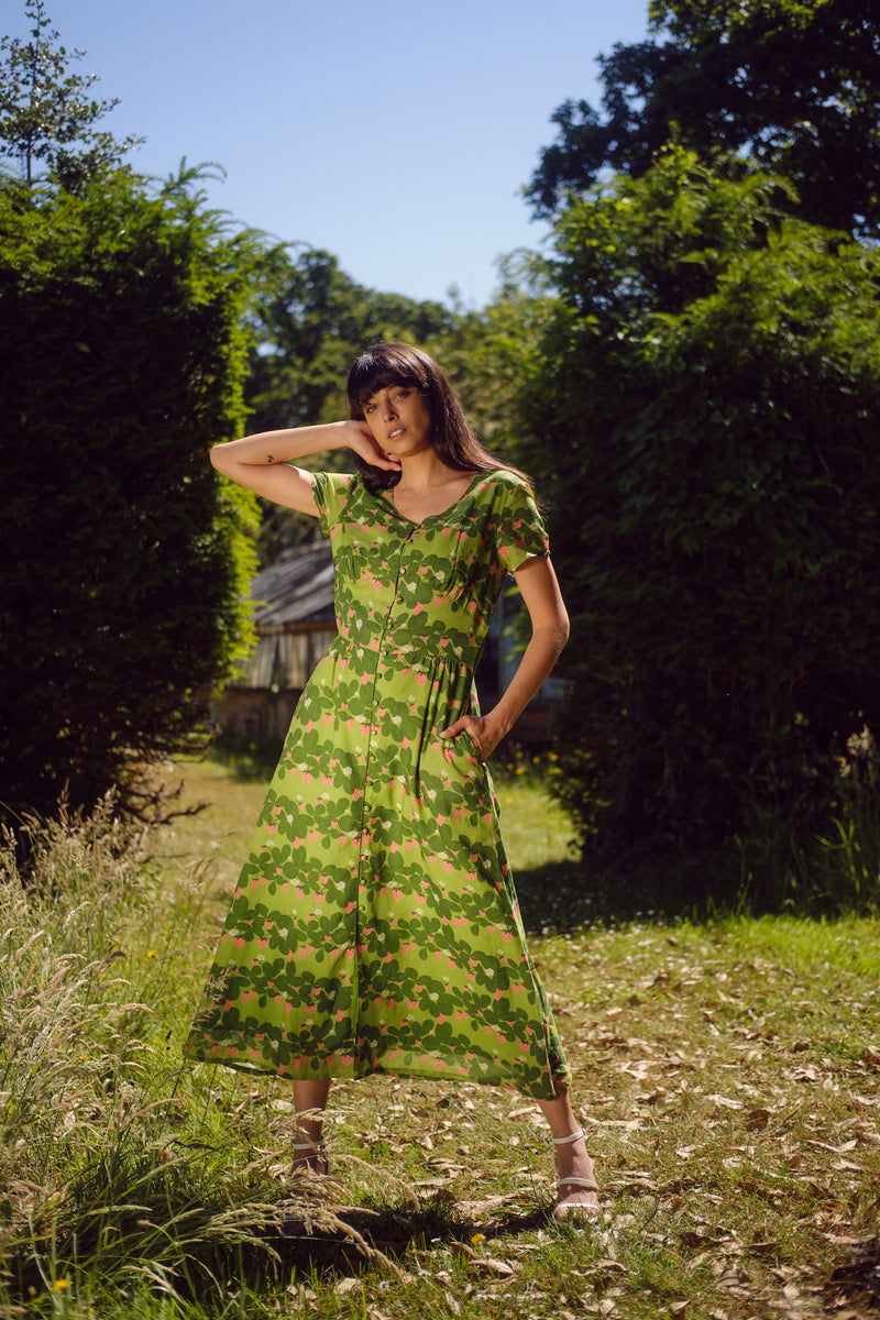 Tanya Dress in Strawberry Picking Print