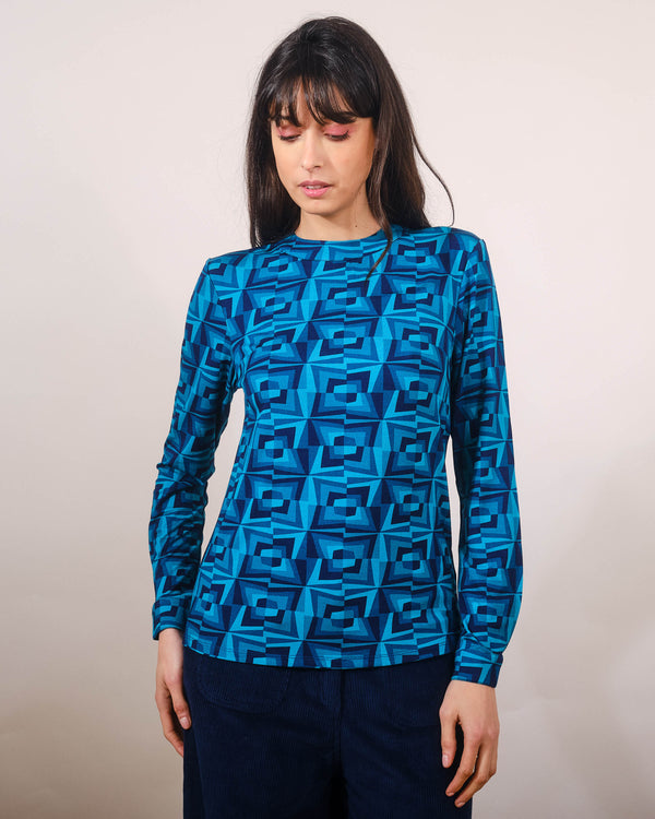Edie Top in Kaleidoscope Print