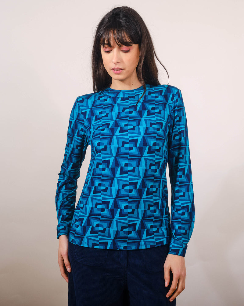 Edie Top in Kaleidoscope Print