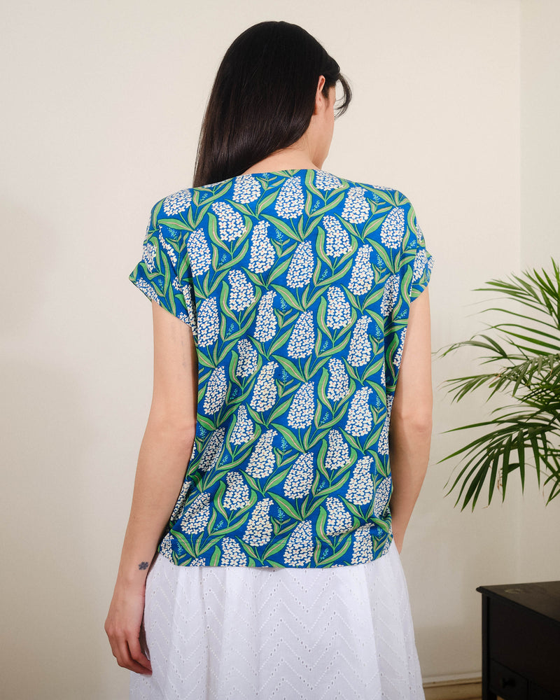 Frankie Top in Buddleia Print