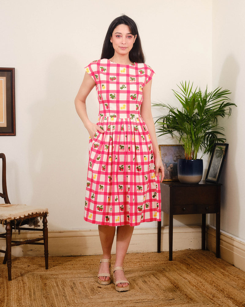 Gina Dress in Picnic Blanket Print