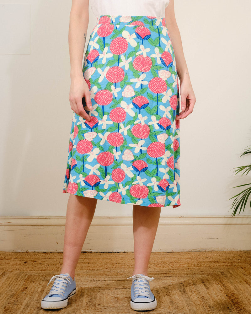 Holly Skirt in Allium & Clematis Print
