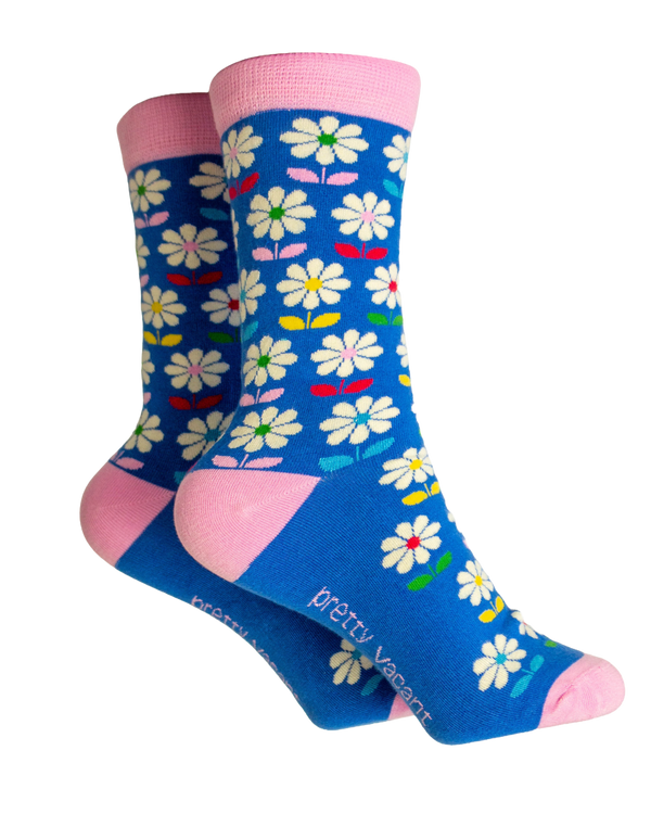 PVSOK003 Rainbow Daisies Socks (UK 3-7)