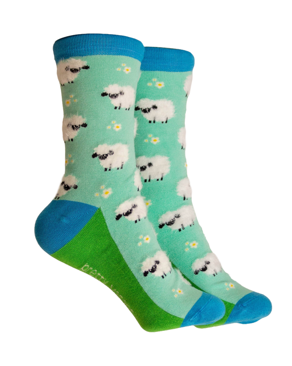 PVSOK0011 Blue Fluffy Sheep Socks (UK 3-7)