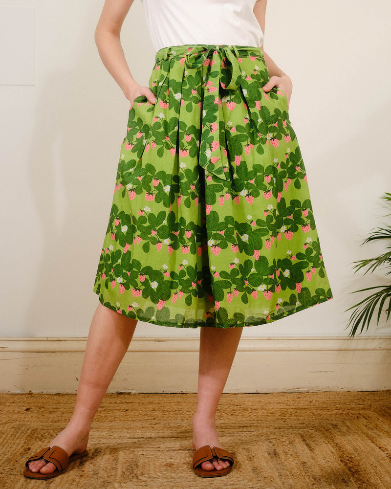 Jessica Skirt in Strawberry Picking Print