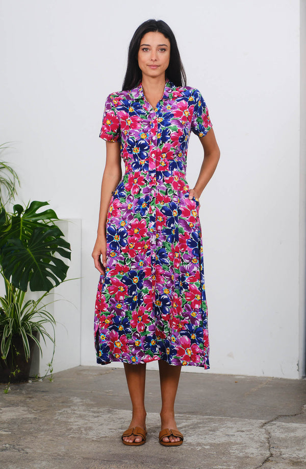 Jonie Dress in Floral Garden Print