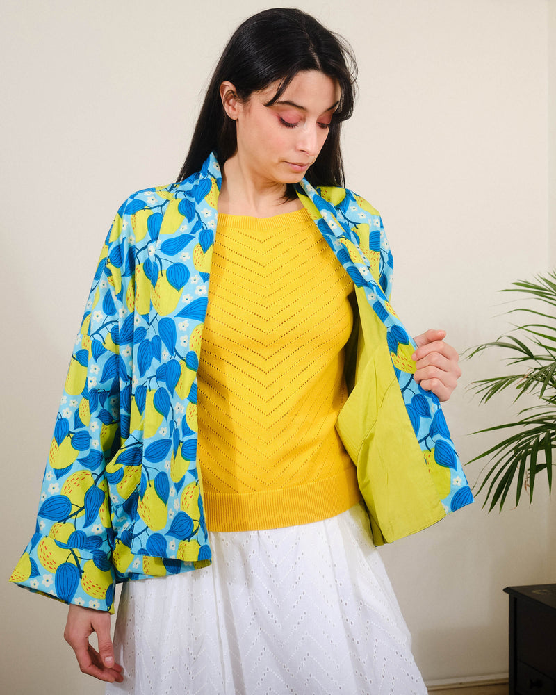 Kimono in Apple Blossom Print
