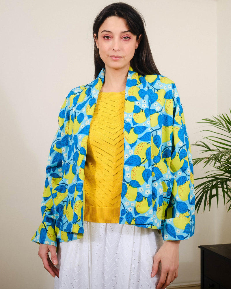 Kimono in Apple Blossom Print