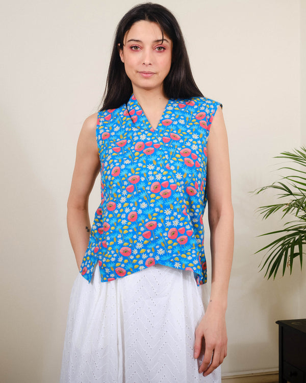 Nikki Top in Wildflower Meadow Print