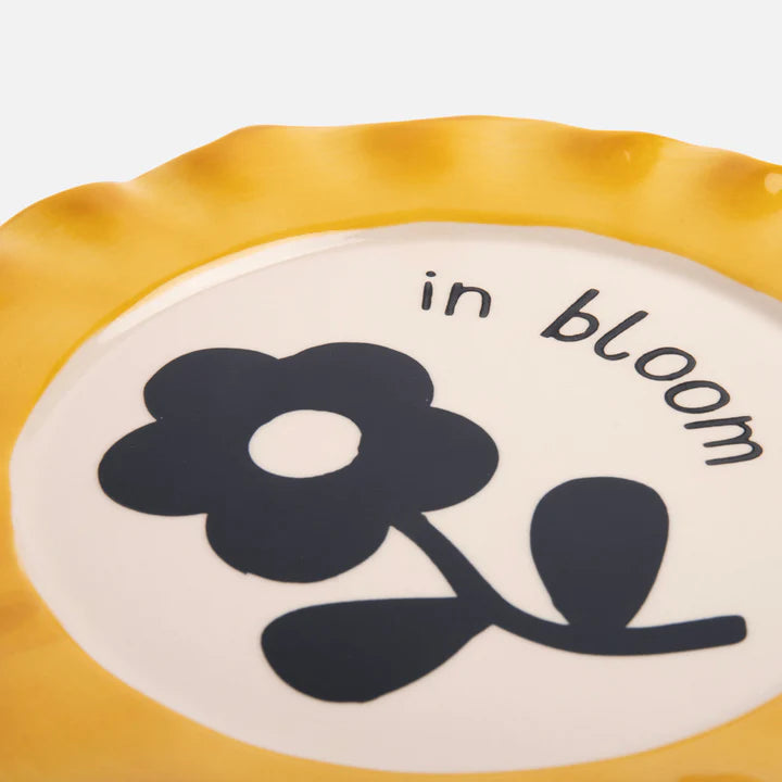 Yellow In Bloom Plate By Caroline Gardner