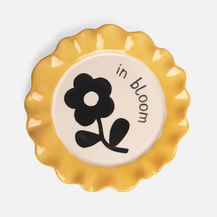Yellow In Bloom Plate By Caroline Gardner