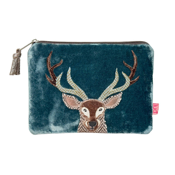 PU325 Teal Stag Purse By Lua