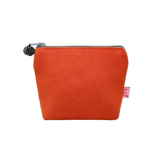 PU394 Orange Plain Mini Purse By Lua