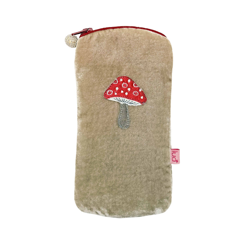 PU399 Red Mushroom Glasses Purse By Lua