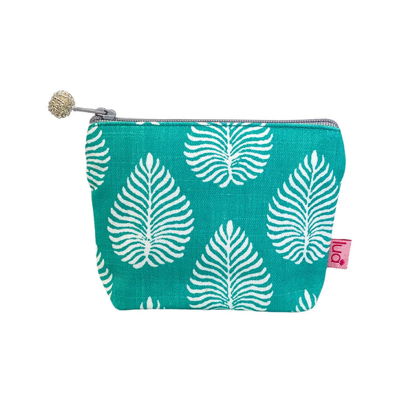 PU407 Aqua Leaf Mini Purse By Lua