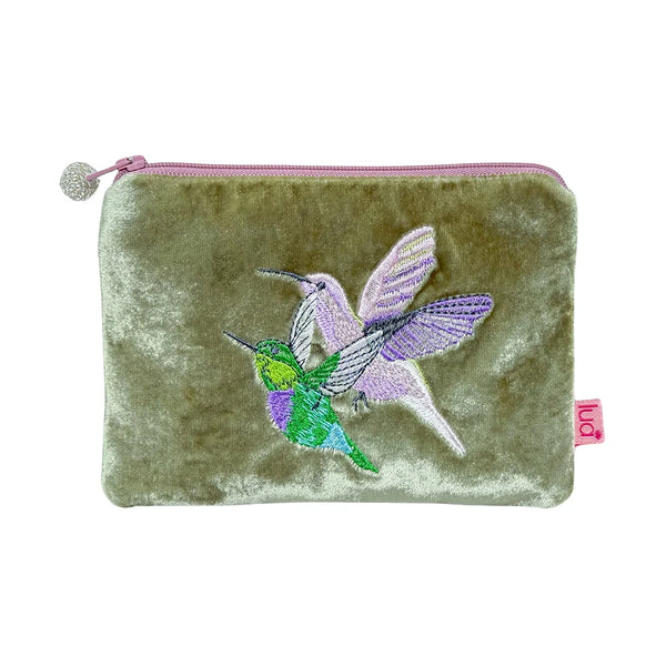 PU412 Fennel Green Hummingbirds Purse By Lua