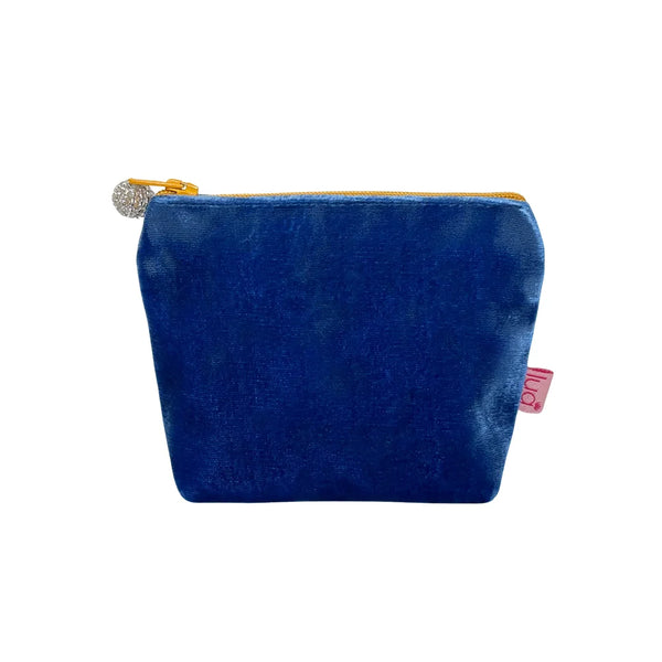 PU415 Cerulean Blue Velvet Mini Purse By Lua