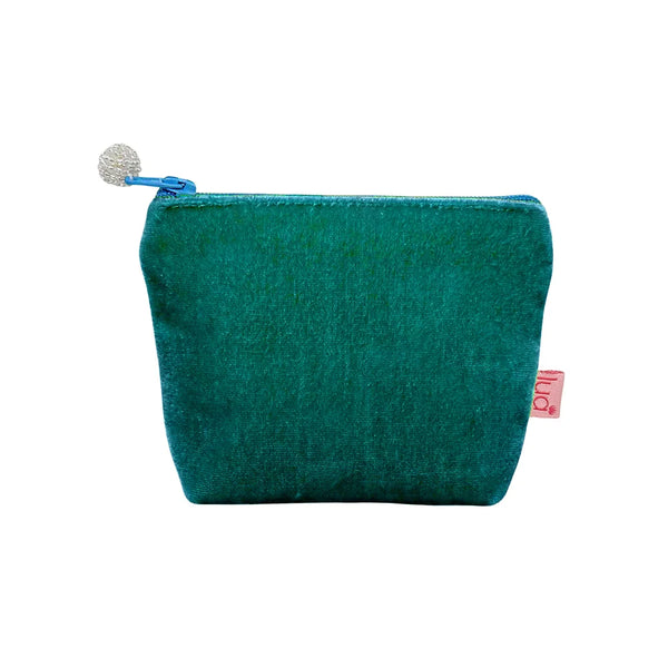 PU415 Marine Green Velvet Mini Purse By Lua