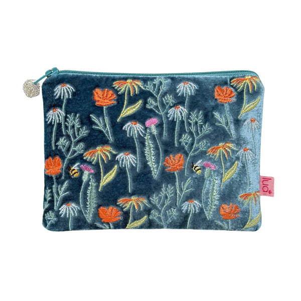 PU443 Blue Meadow Purse By Lua