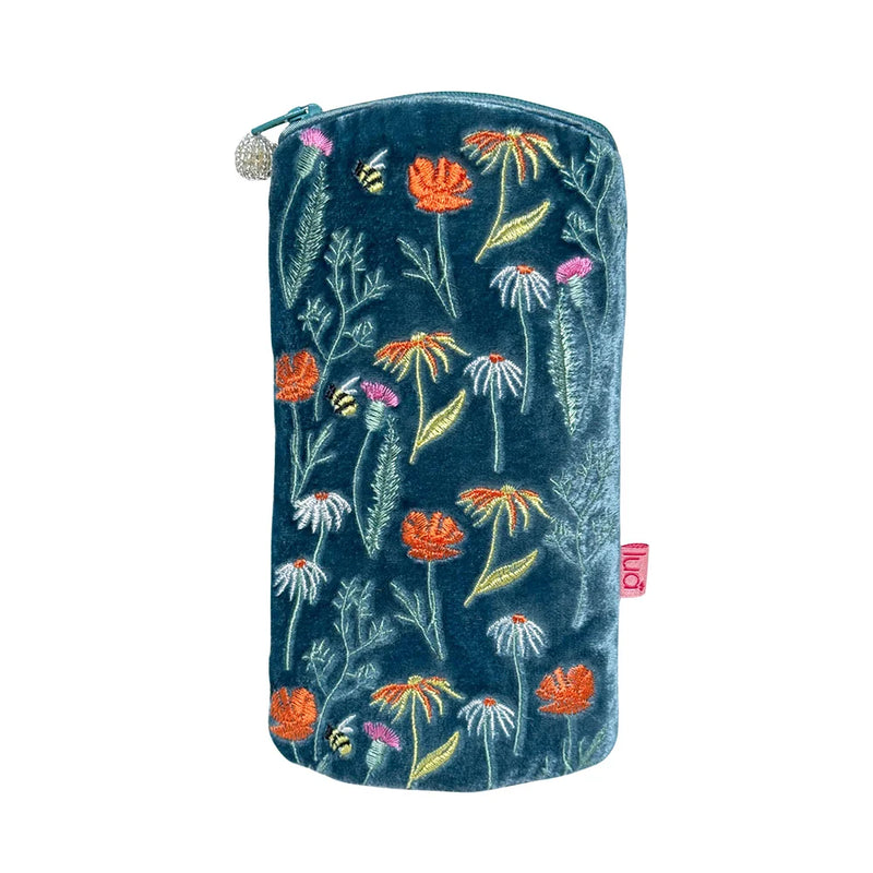 PU463 Blue Meadow Glasses Purse By Lua
