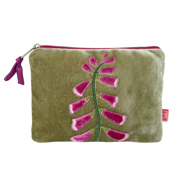 PU496 Fennel Foxglove Velvet Purse By Lua