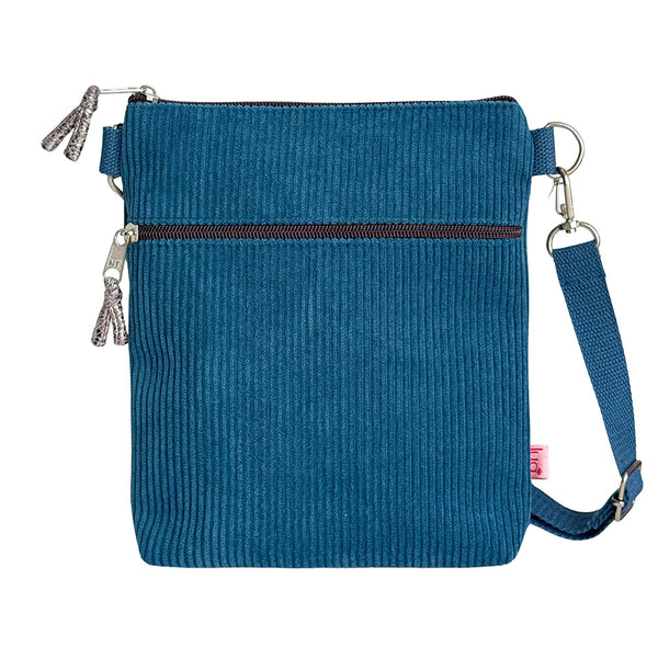 Blue Cord Cross Body Purse By Lua