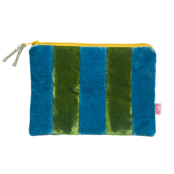 PU964 Lake Blue Striped Purse By Lua