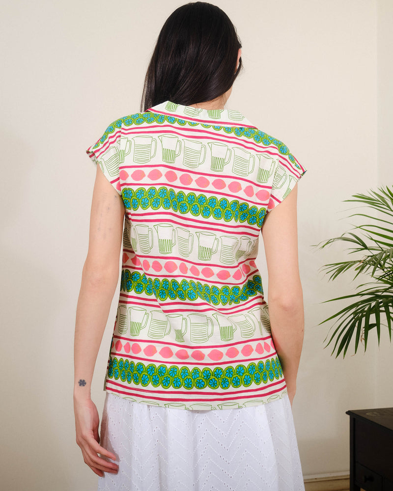 Phyllis Top in Lemonade Print