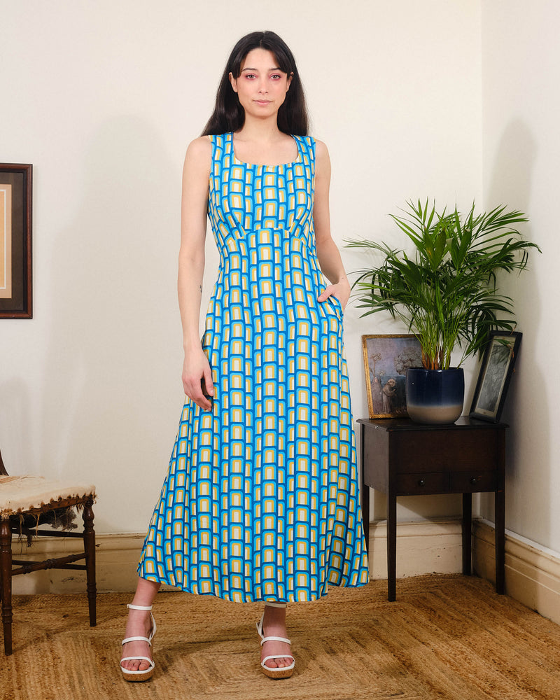 Polly Dress in Hove Pier Print