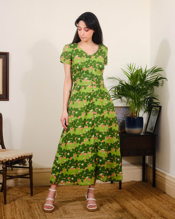 Tanya Dress in Strawberry Picking Print