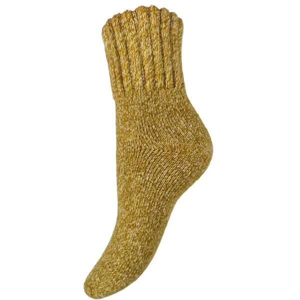 WS349 Thick Mustard Wool Blend Socks (UK4-7)
